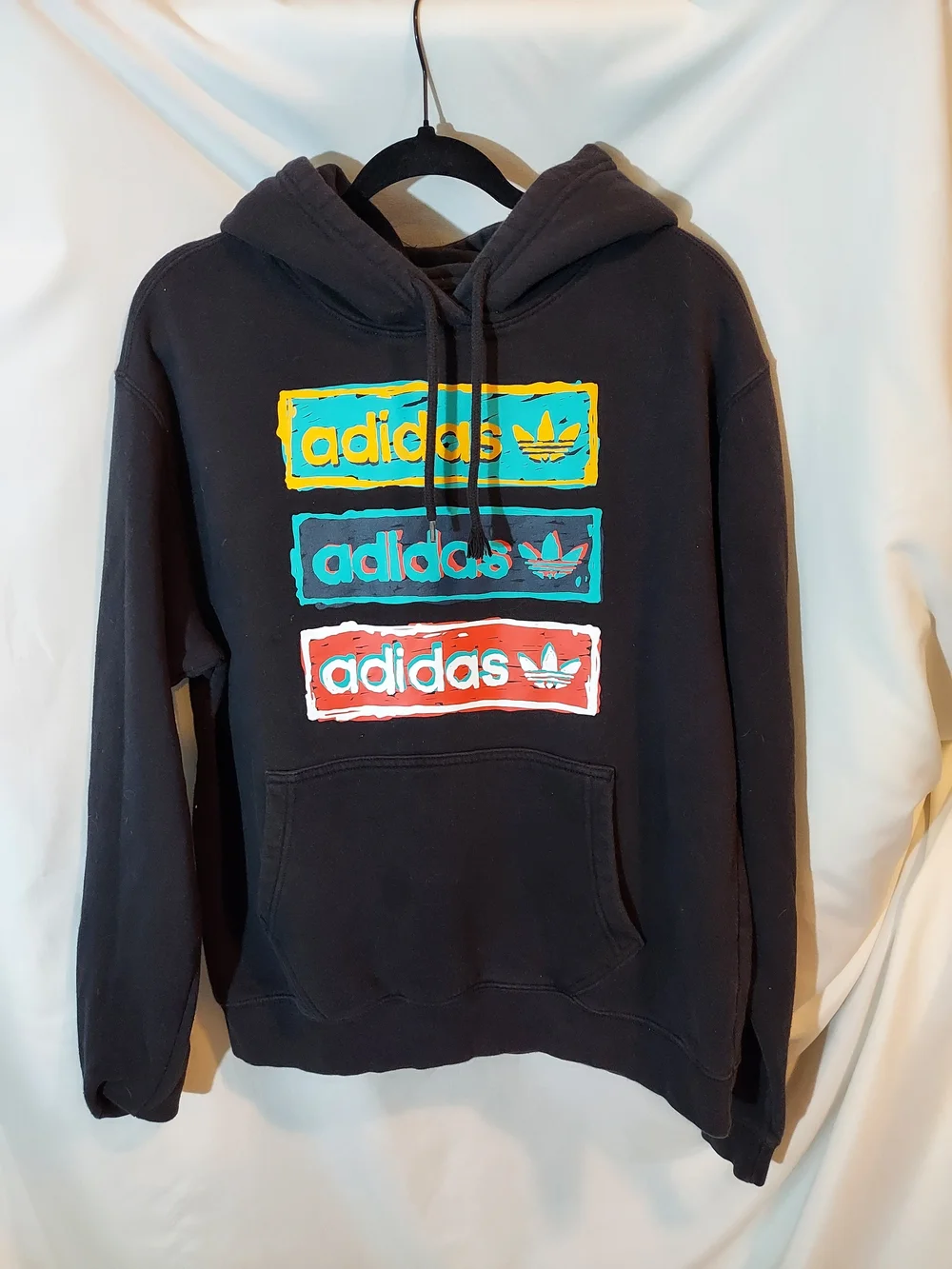 adidas Originals Tri-Linear Graphic Fleece Hoodie Black HT7333 L
